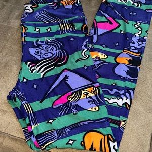 Lularoe witch Halloween leggings OS NWOT